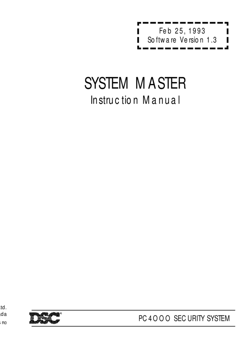 DSC SYSTEM MASTER PC4000 instruction manual