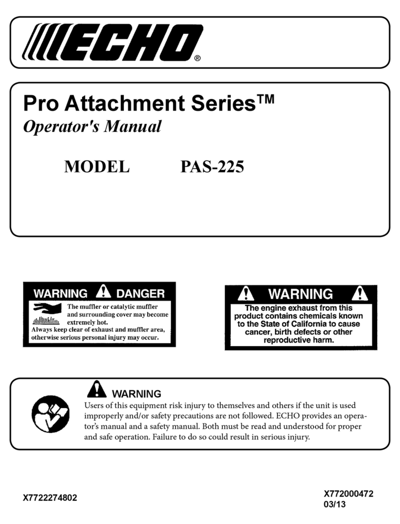 Echo Pro Attachment PAS-225 Operator's manual
