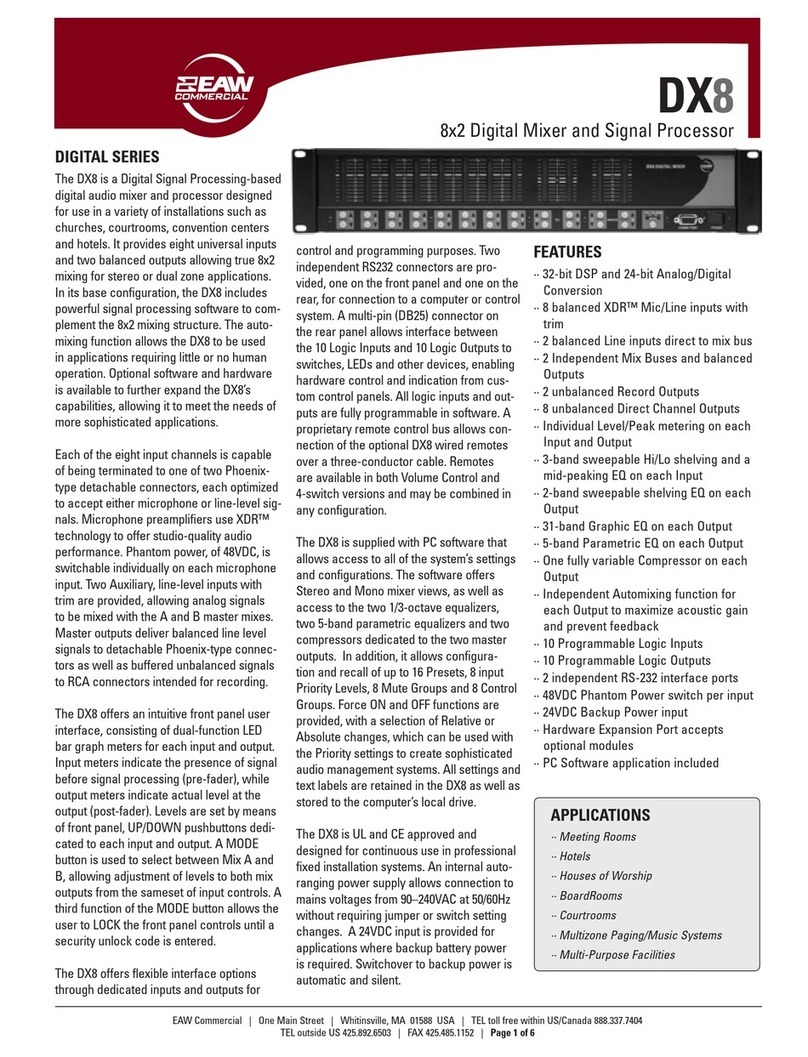 EAW DX8 Specifications