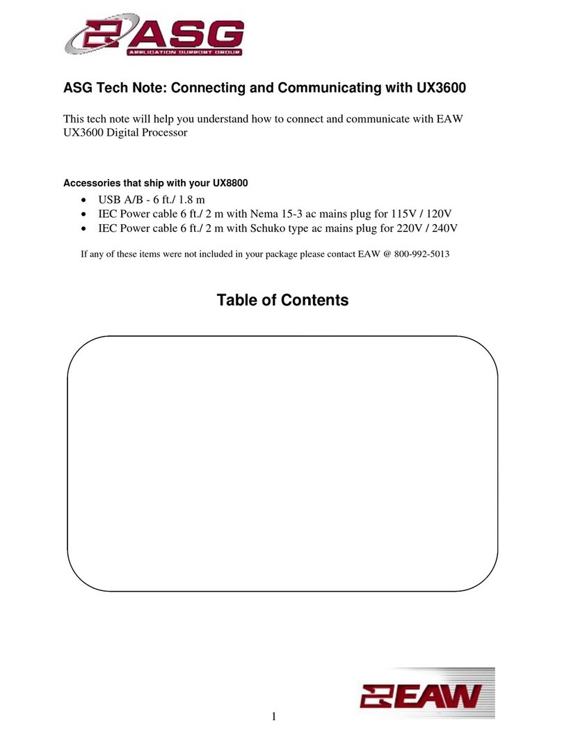 EAW UX3600 Tech note