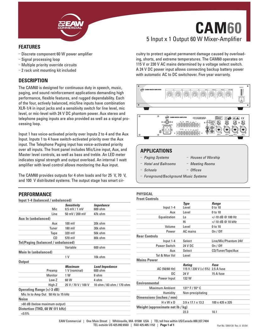 EAW CAM60 User manual