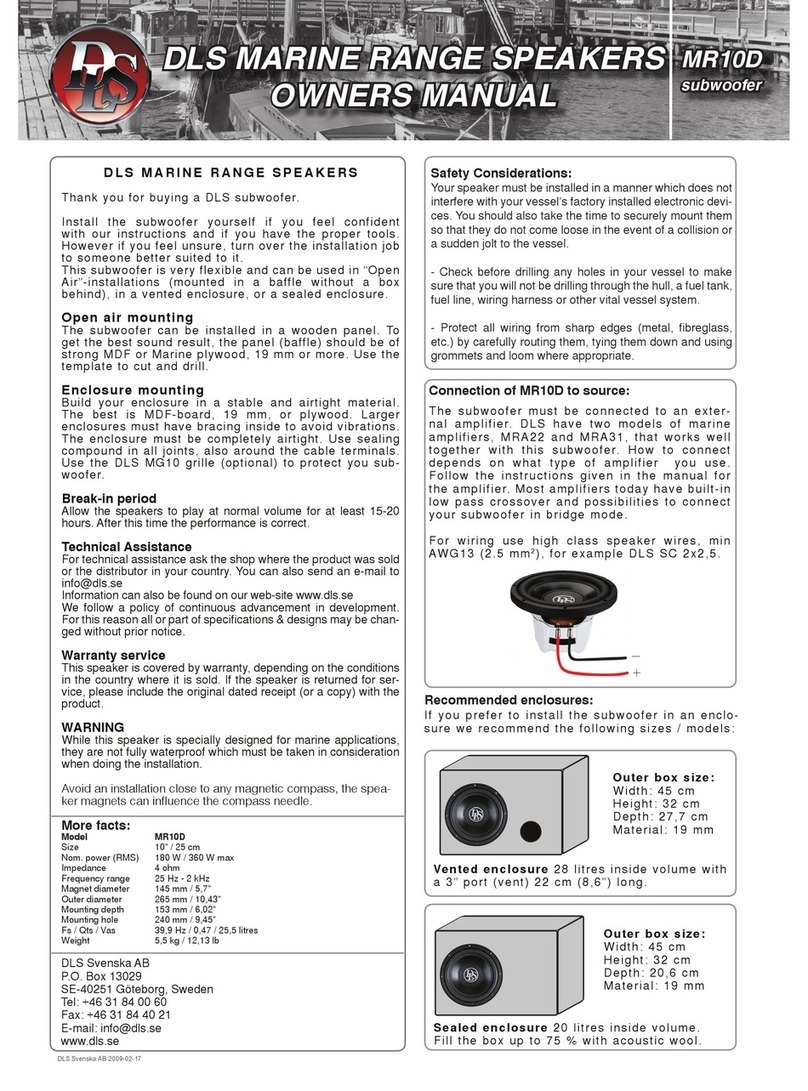 DLS MR10D User manual