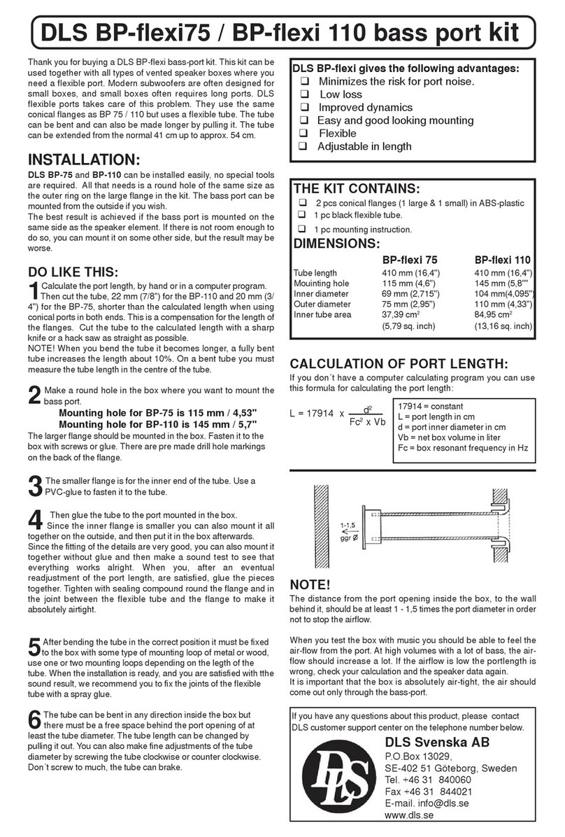 DLS BP-flexi75 User manual