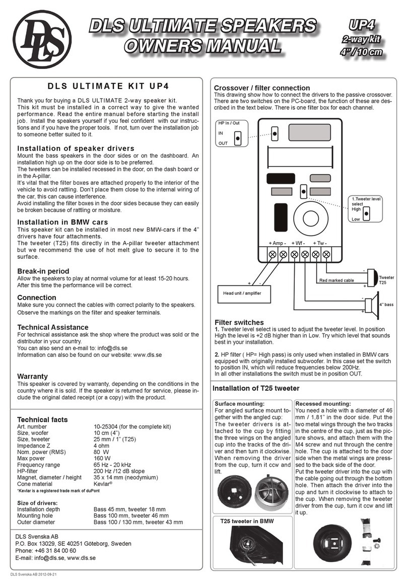 DLS Ultimate UP4 owner's manual