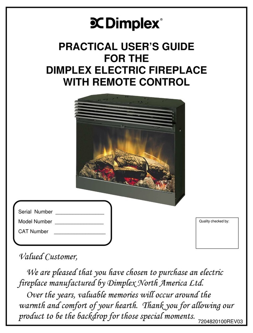 Dimplex DIMPLEX ELECTRIC FIREPLACE User manual