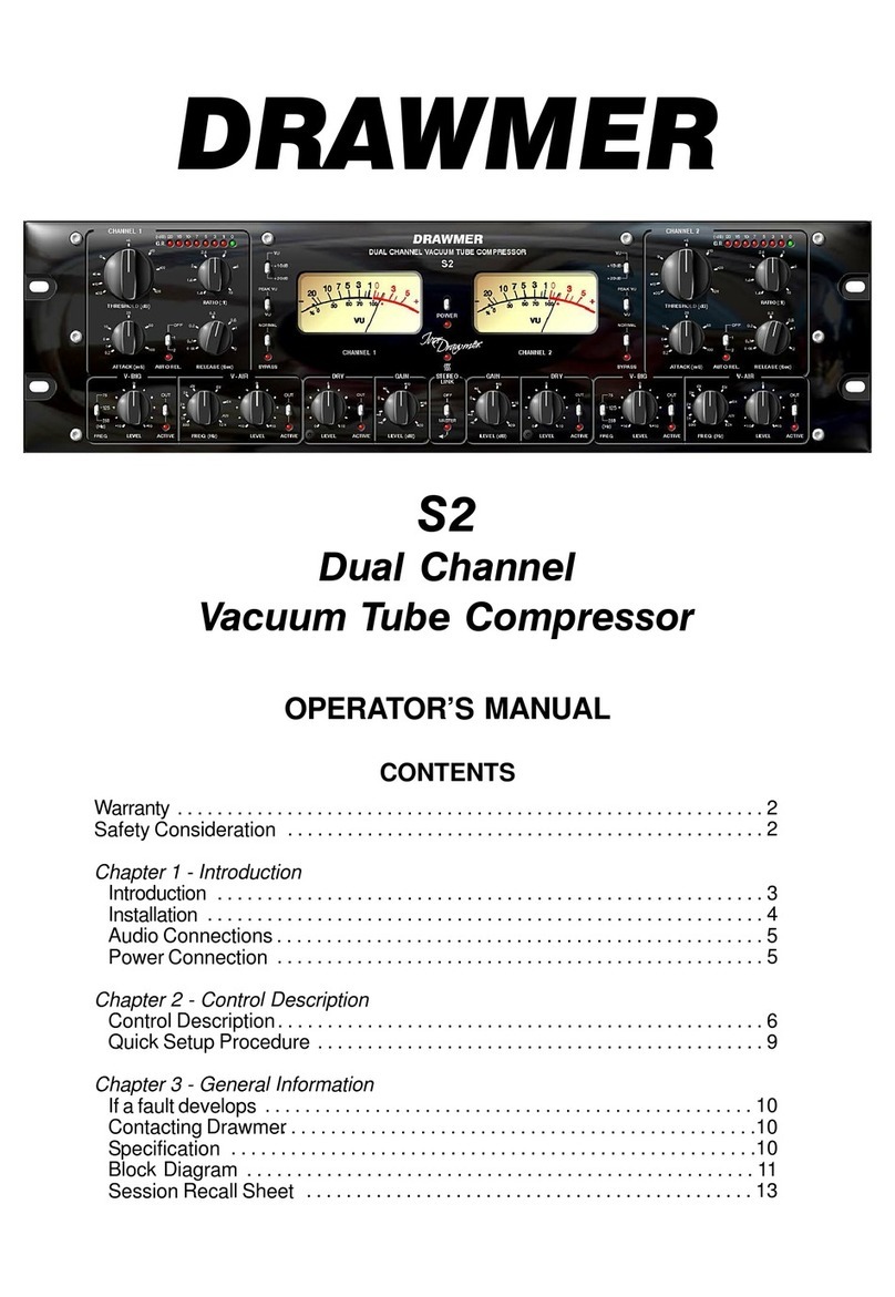 Drawmer S2 Operator's manual