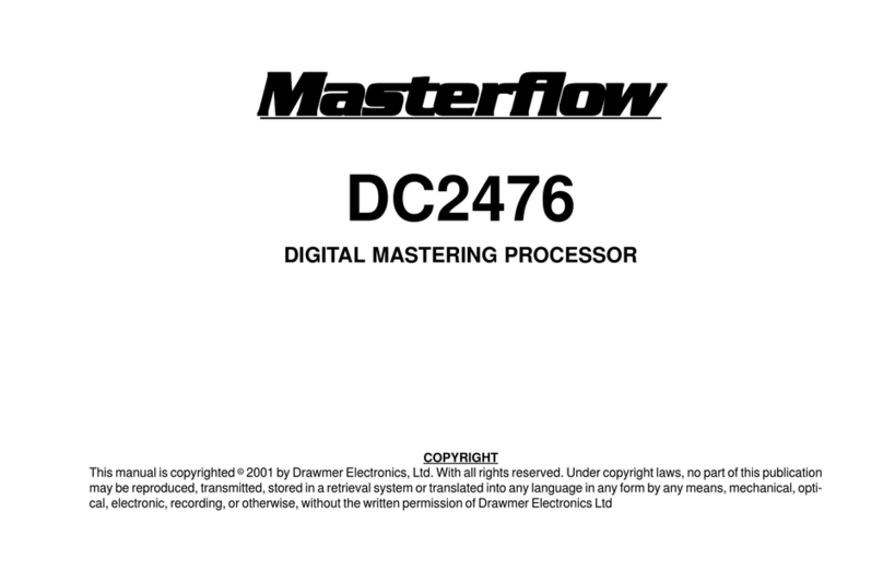 Drawmer Masterflow DC2476 Operator's manual