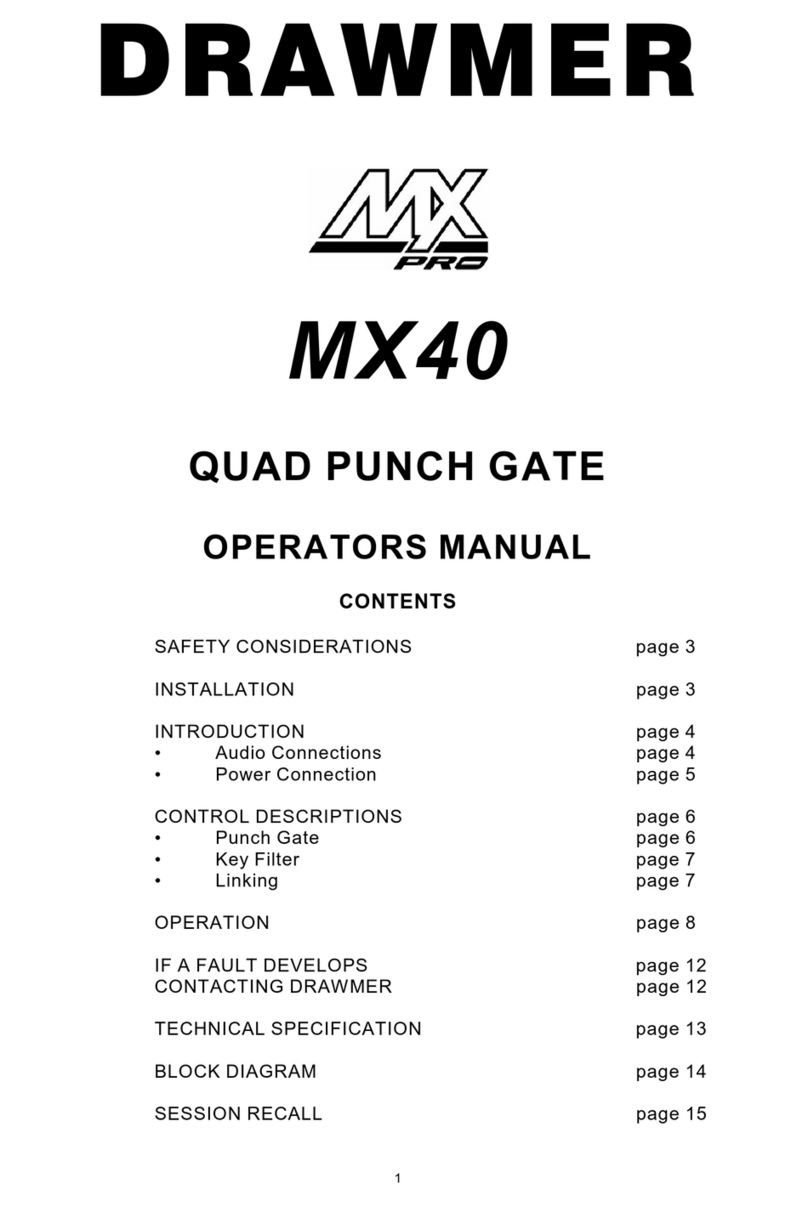 Drawmer MX PRO MX40 Operator's manual