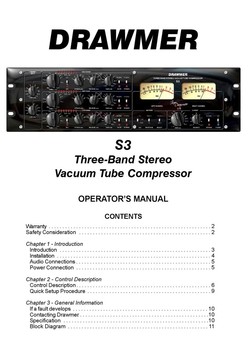 Drawmer S3 Operator's manual