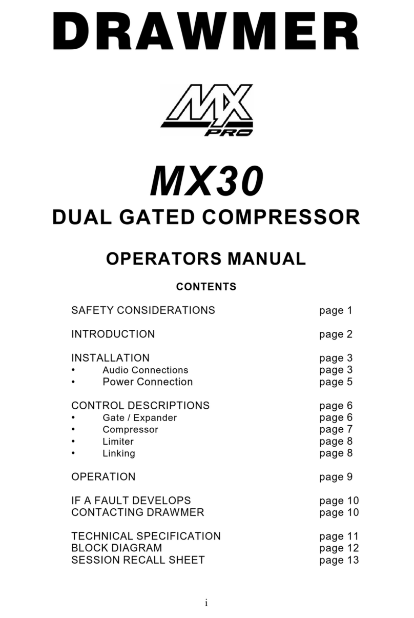 Drawmer MXPro MX30 User manual