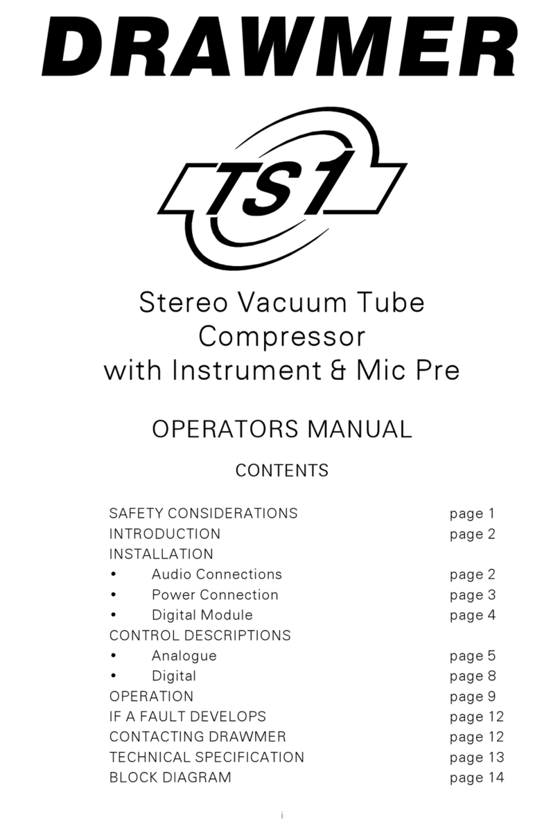 Drawmer TS1 Operator's manual