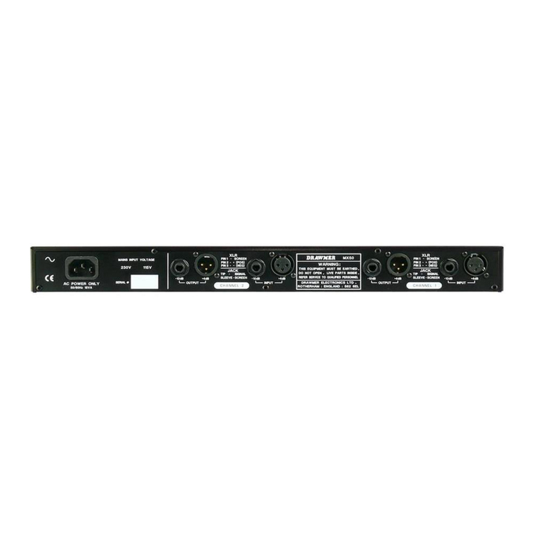 Drawmer MX50 Operator's manual