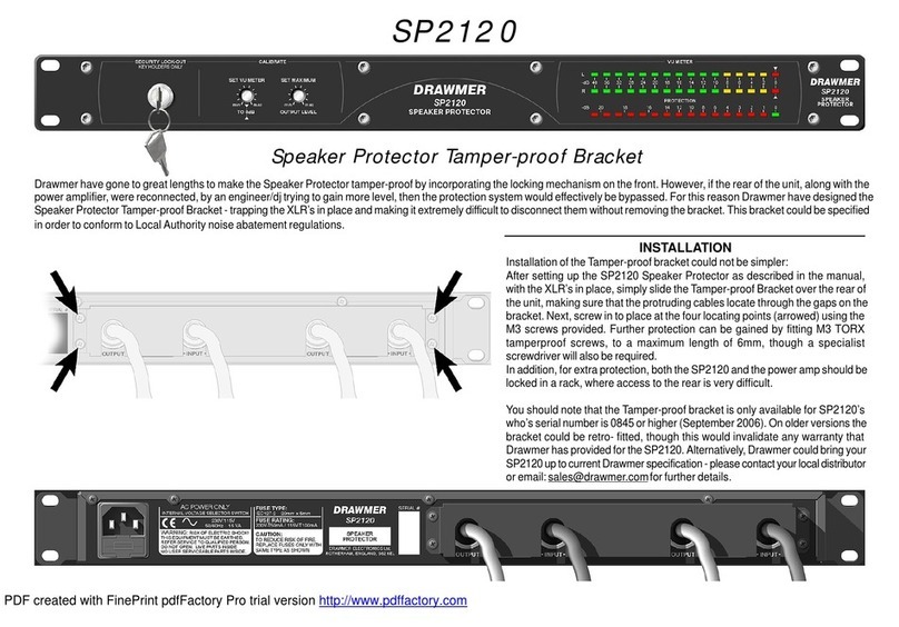 Drawmer SP2120 Installation