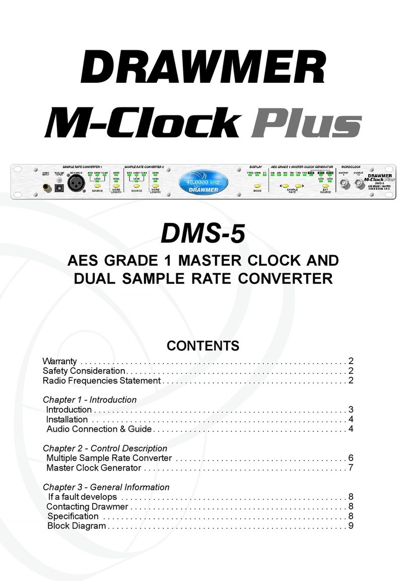 Drawmer M-Clock Plus DMS-5 owner's manual
