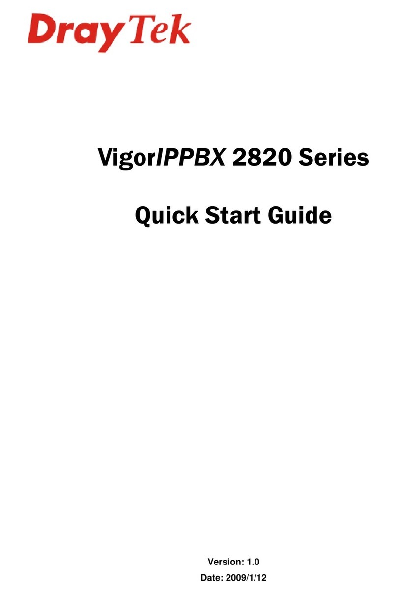 Draytek VigorIPPBX 2820 Series quick start guide