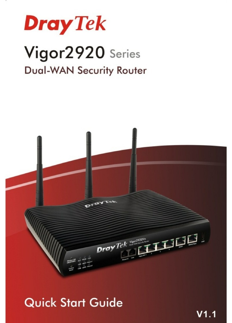 Draytek Vigor2920 Series user guide Draytek Vigor2920 Series user guide