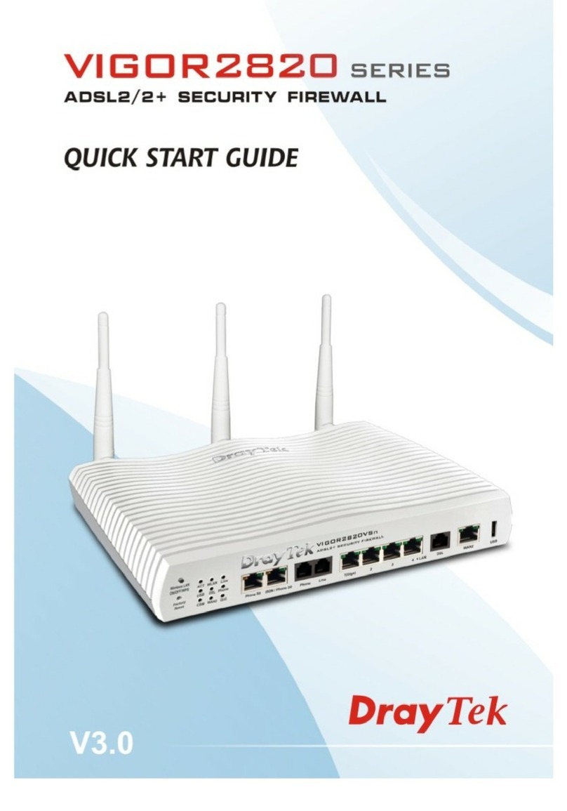 Draytek VIGOR2820 series quick start guide