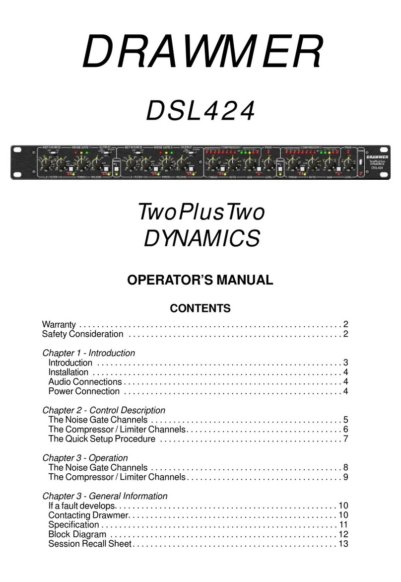 Drawmer TwoPlusTwo Dynamics DSL424 Operator's manual