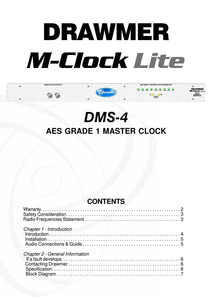 Drawmer M-Clock Lite DMS-4 owner's manual