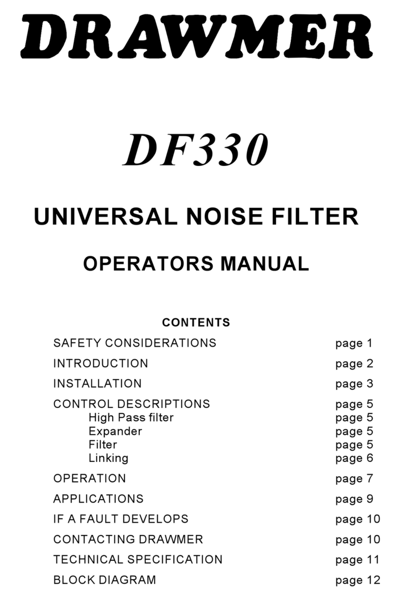 Drawmer DF330 Operator's manual