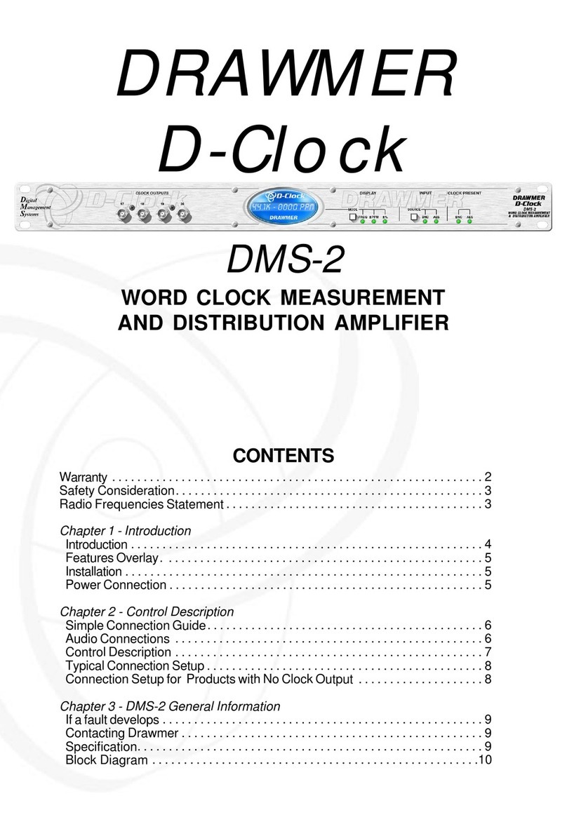 Drawmer D-Clock DMS-2 owner's manual