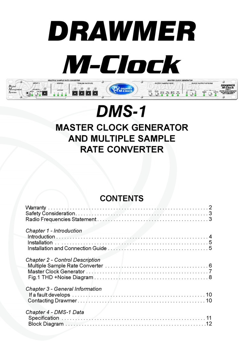 Drawmer M-Clock DMS-1 owner's manual