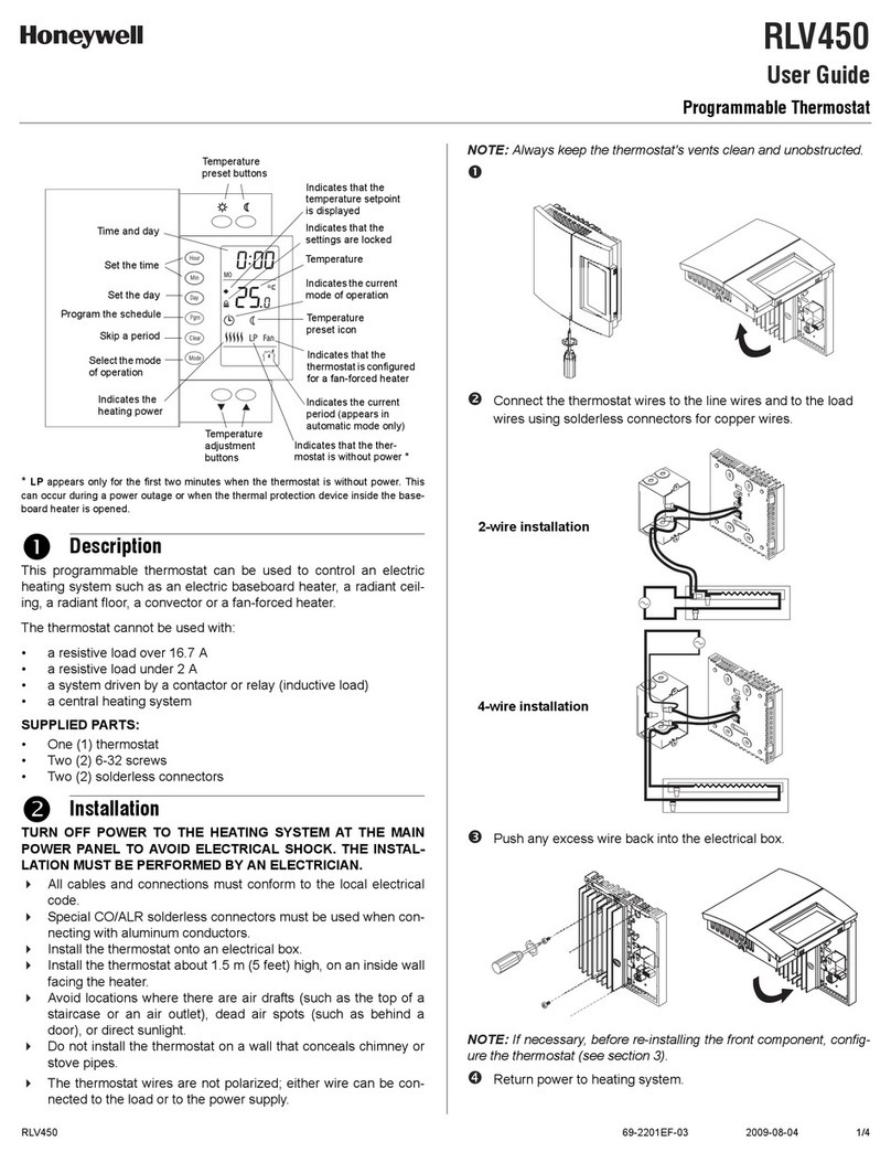 Honeywell RLV450 User manual