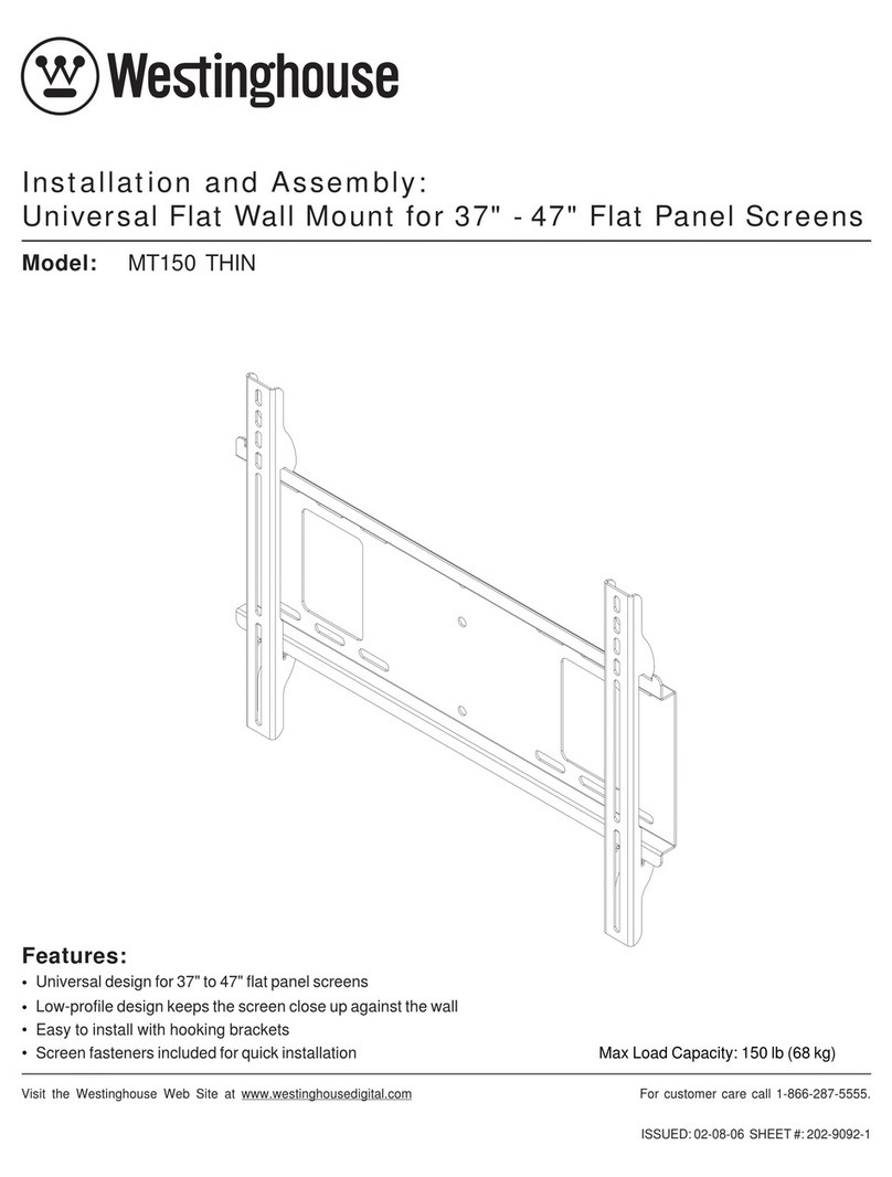 Westinghouse MT150 THIN Installation and assembly
