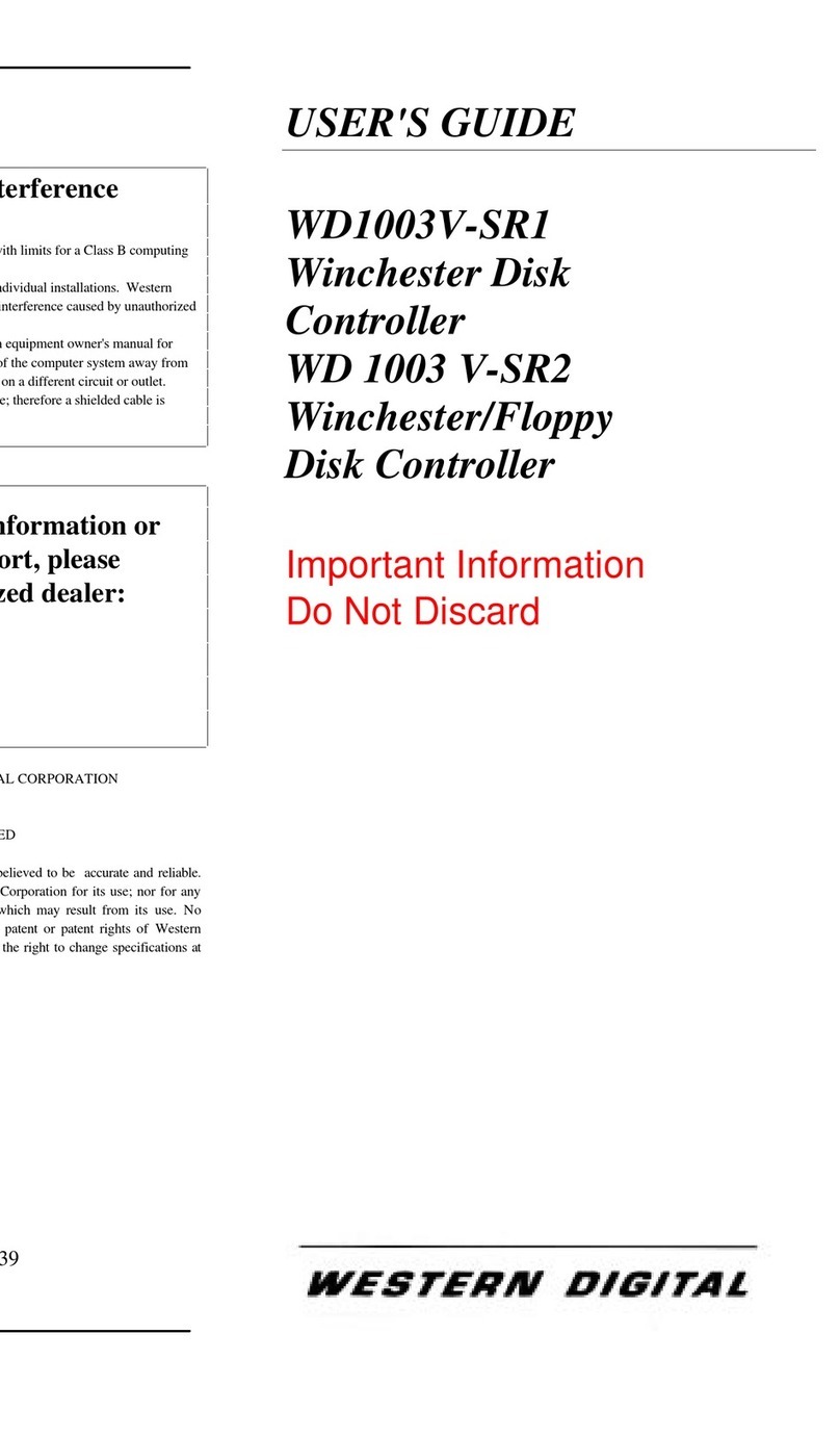 Western Digital WD1003V-SR1 user guide