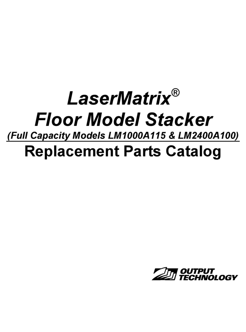 Output Technology LaserMatrix Floor Model Stacker Replacement parts catalog