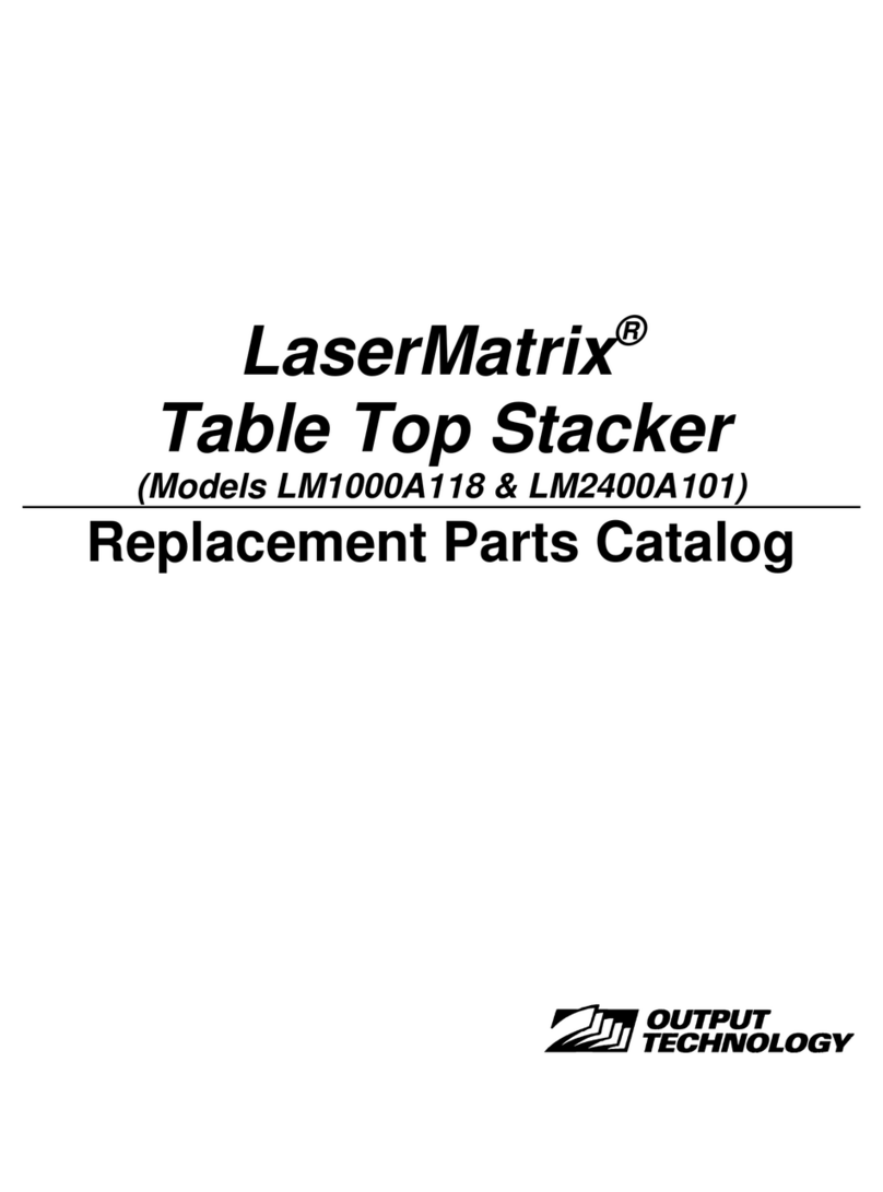 Output Technology LaserMatrix Table Top Stacker Instruction Manual