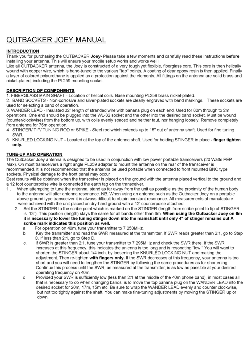 Outbacker JOEY installation manual Outbacker JOEY installation manual