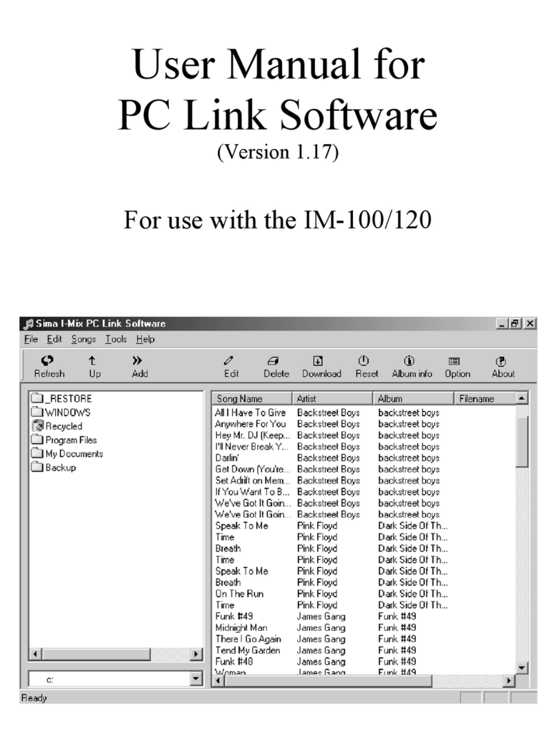 Sima IM-100 Software user manual