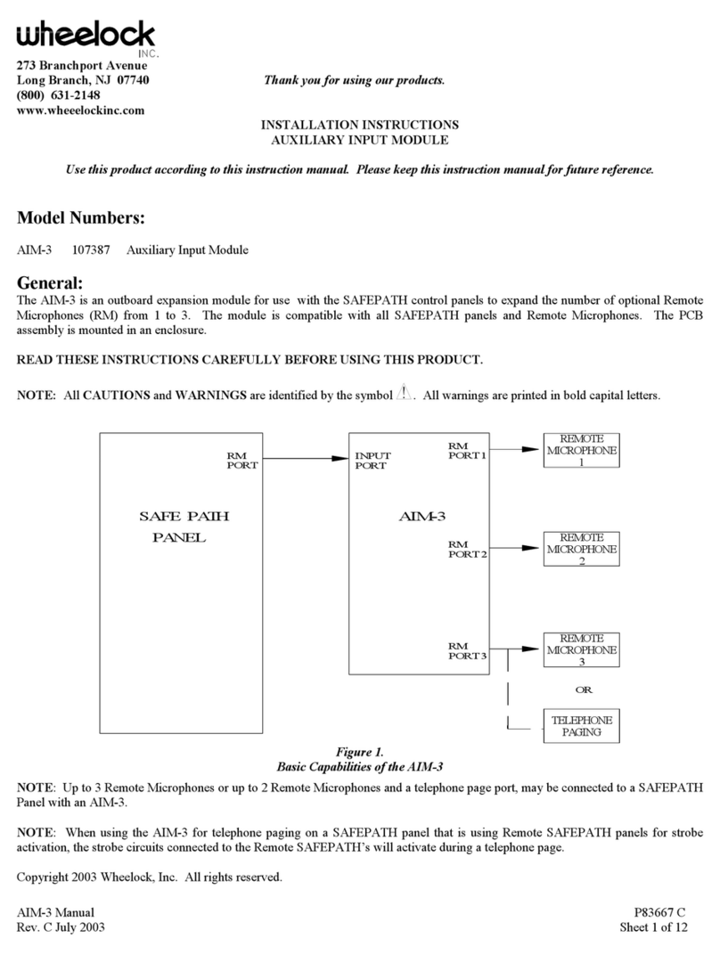 Wheelock AIM-3 installation instructions