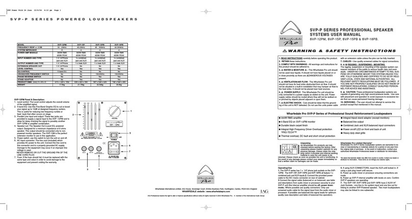 Wharfedale Pro SVP-12PM user manual