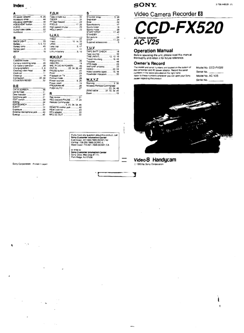 Sony Handycam CCD-FX520 User manual