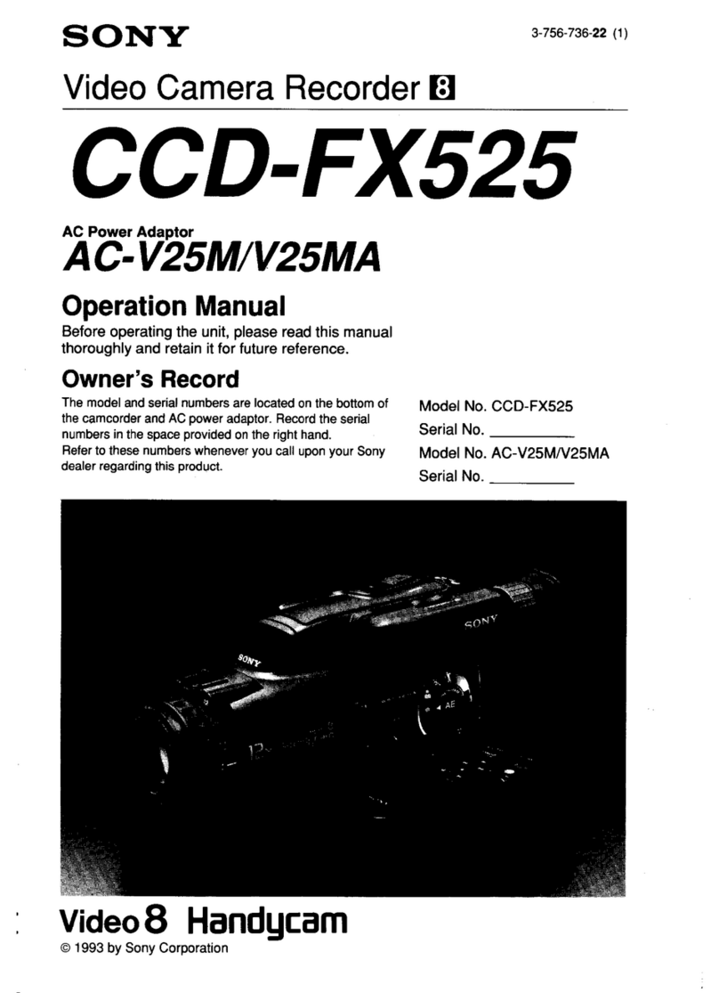 Sony Handycam CCD-FX525 Operation manual
