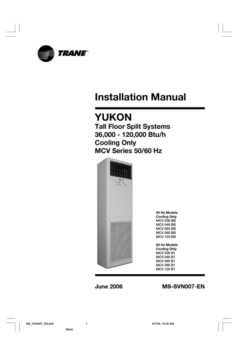 Trane YUKON MCV Series User manual Trane YUKON MCV Series User manual