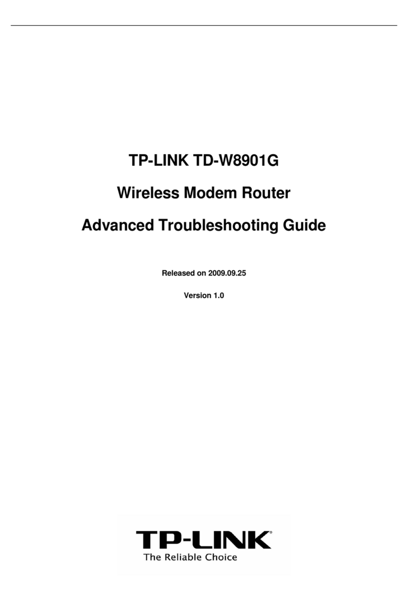 TP-Link TD-W8901G - VERSION 1.0.4 Advanced troubleshooting guide