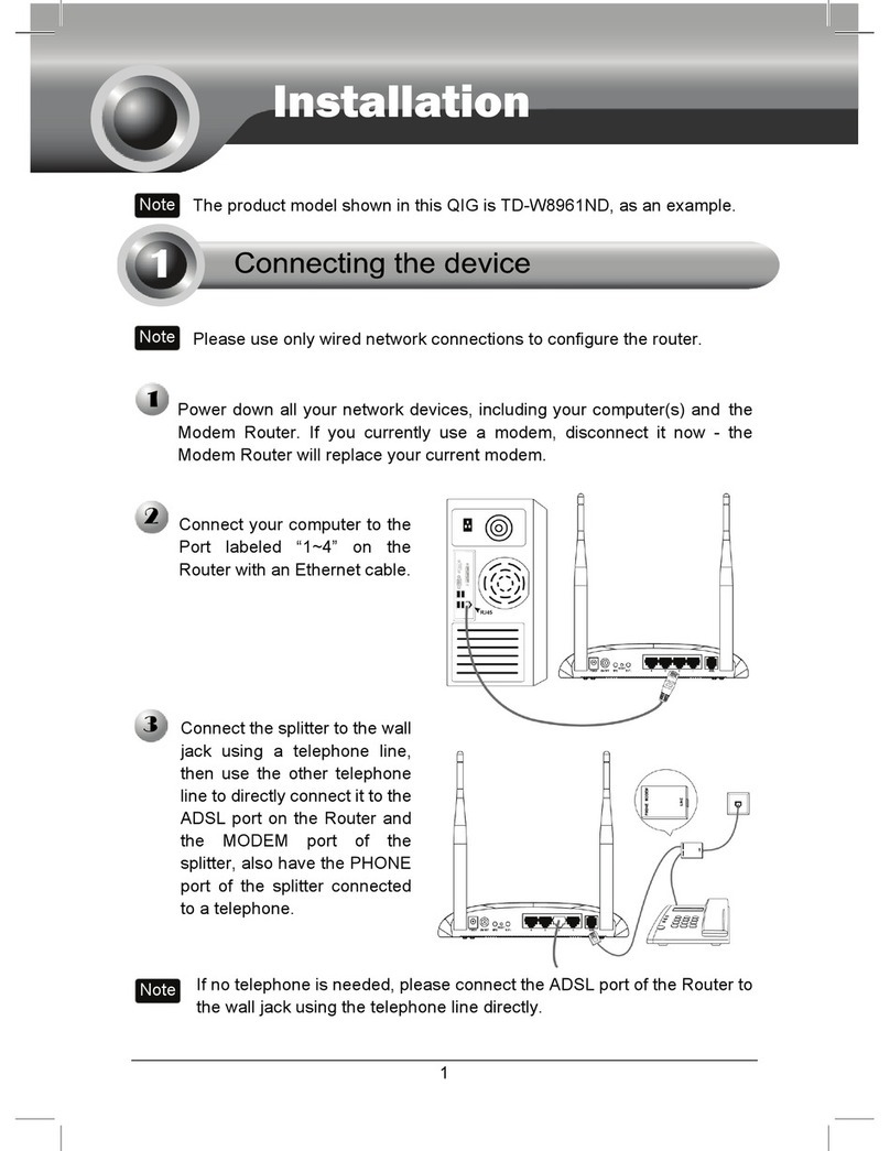 TP-Link TD-W8961ND User manual