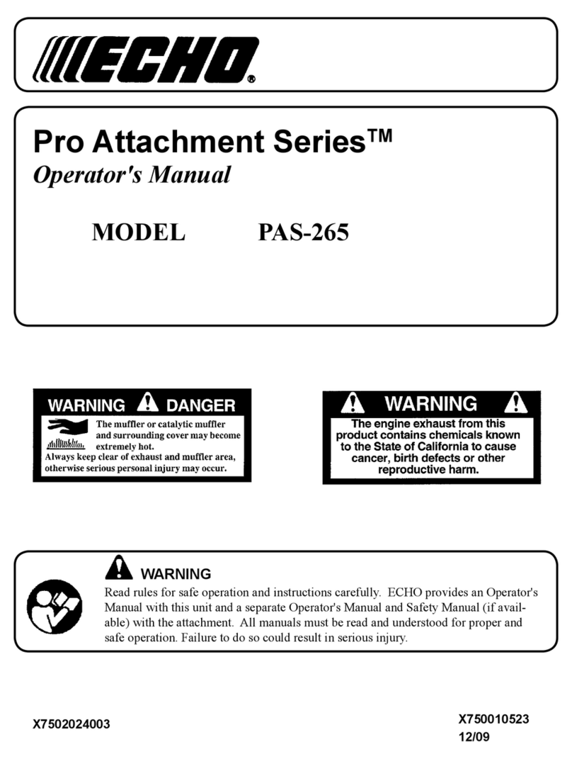 Echo Pro Attachment Series PAS-265 User manual