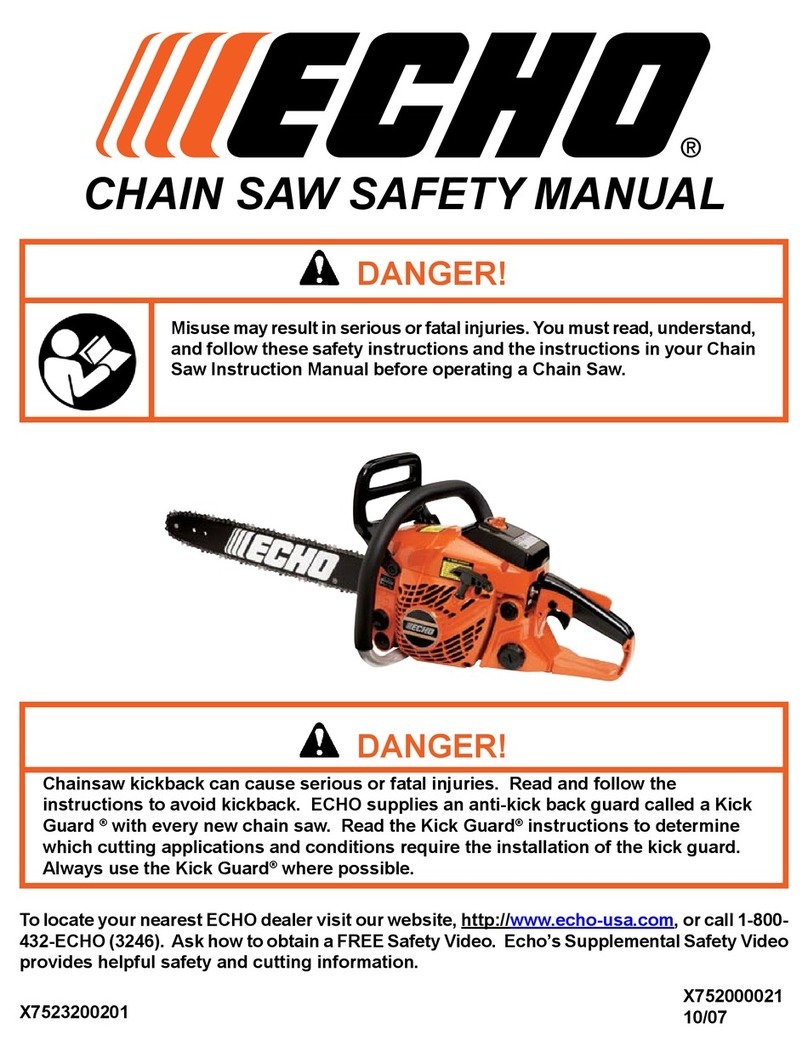 Echo CHAIN SAW User guide Echo CHAIN SAW User guide