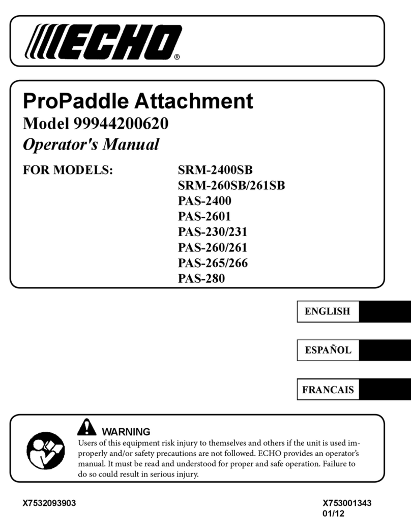 Echo ProPaddle 99944200620 User manual Echo ProPaddle 99944200620 User manual