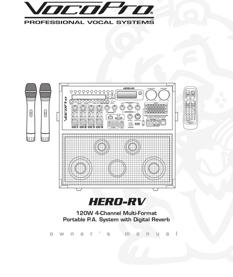 VocoPro HERO-RV User manual