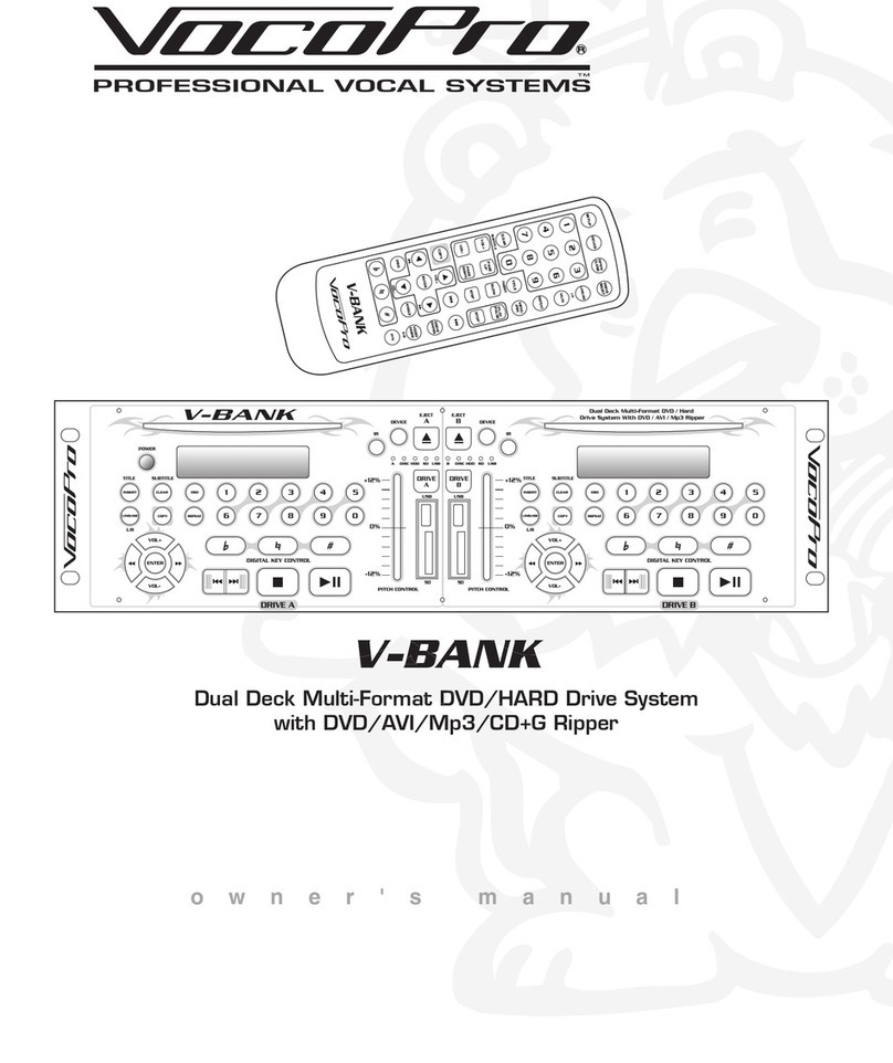 VocoPro V-BANK owner's manual