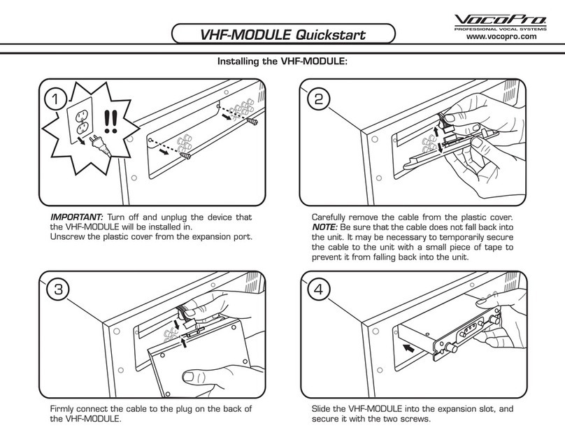 VocoPro VHF-MODULE quick start guide VocoPro VHF-MODULE quick start guide