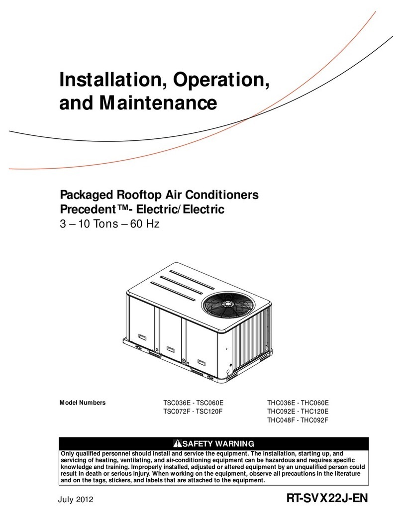 Trane Precedent TSCSeries Product manual