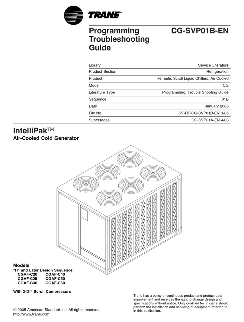 Trane IntelliPak CGAF Series Operating instructions