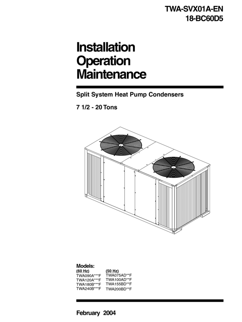 Trane TWA Series User manual