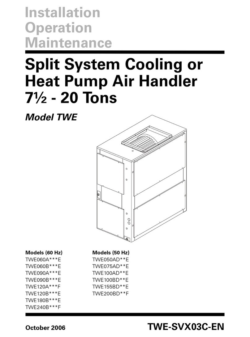 Trane TWE Series Owner's manual